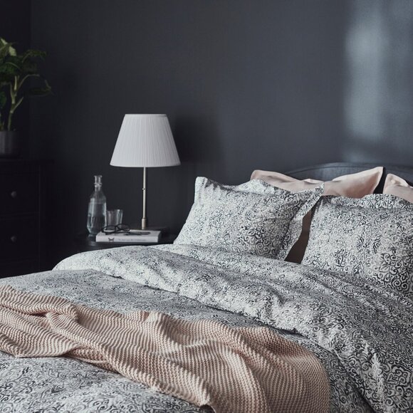 New ! IKEA ÄNGSKLOCKA Duvet Cover And Pillowcase(s) Full/Queen COTTON 004.932.95 - Picture 2 of 7